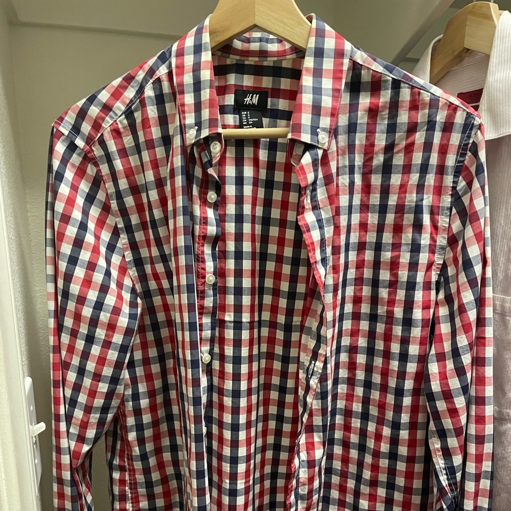 Plaid casual button down